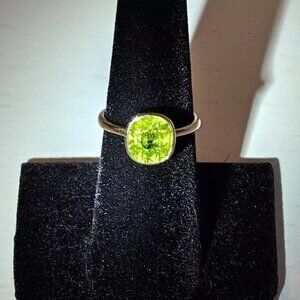 14k Gold Chrome Sphene/Titanite Ring, 4.1 Carats, Sz 7, Custom-Made